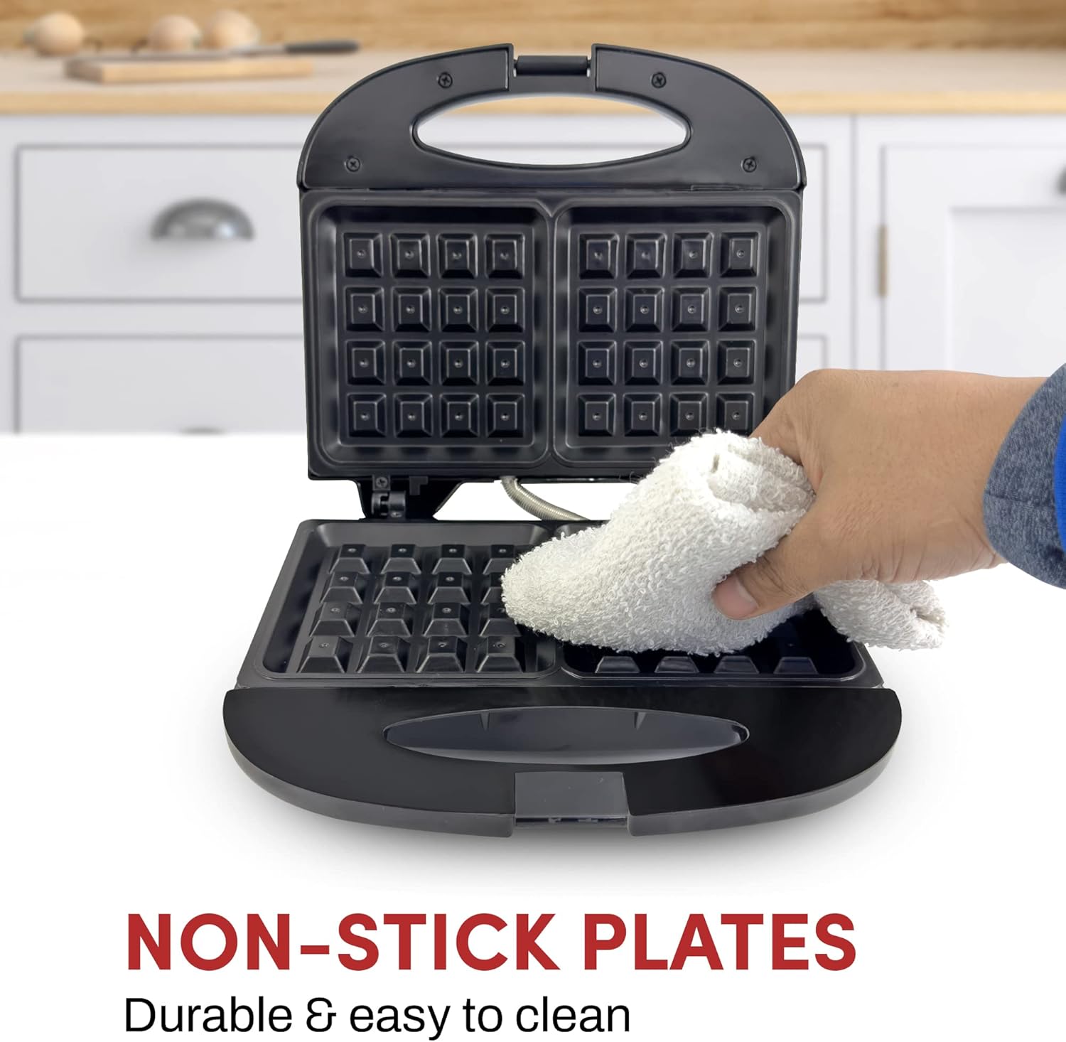 Electric Nonstick Waffle Iron Snack Maker Machine