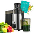 Juicer Machines, 600W Centrifugal Juicer with Wide Mouth 3” Feed Chute for Whole Vegetable and Fruit with 3-Speed Setting,