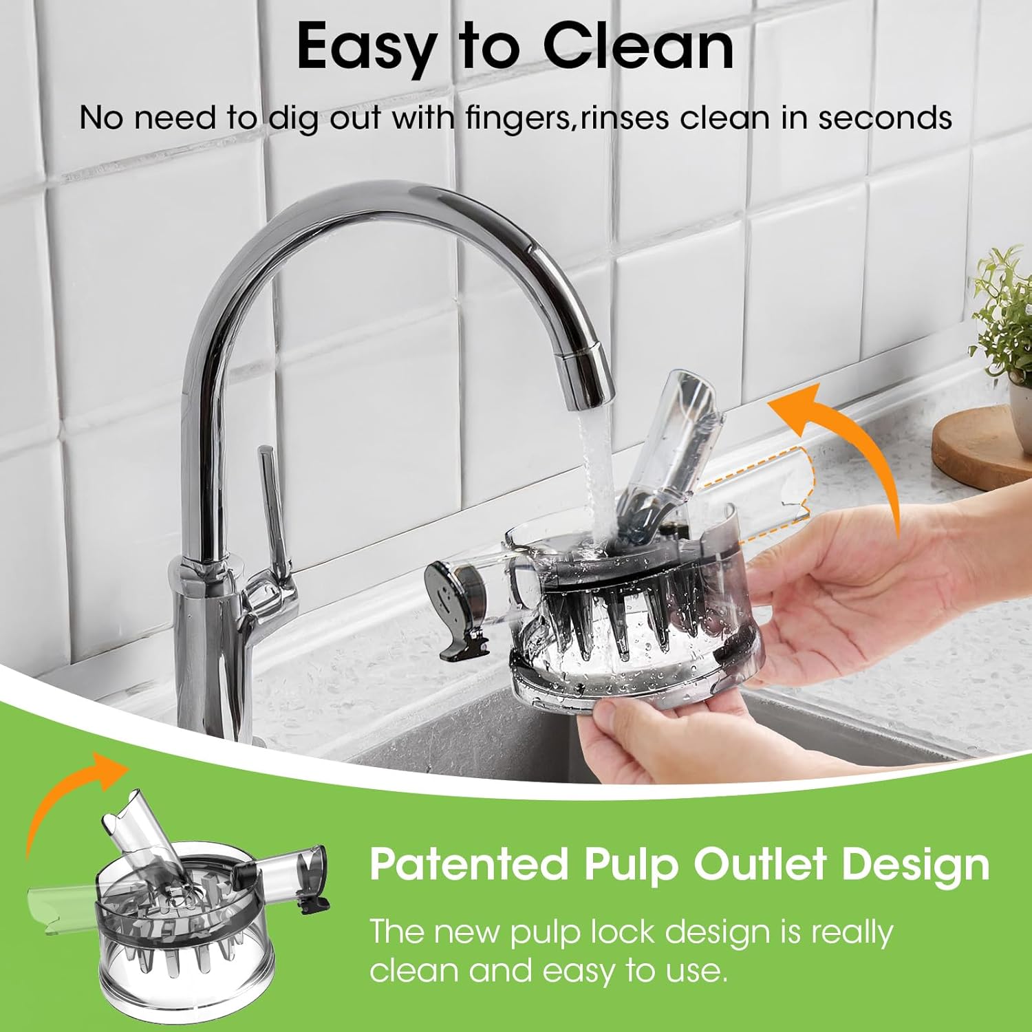 Cold Press Juicer Machines with 5.8" Large Feed Chute