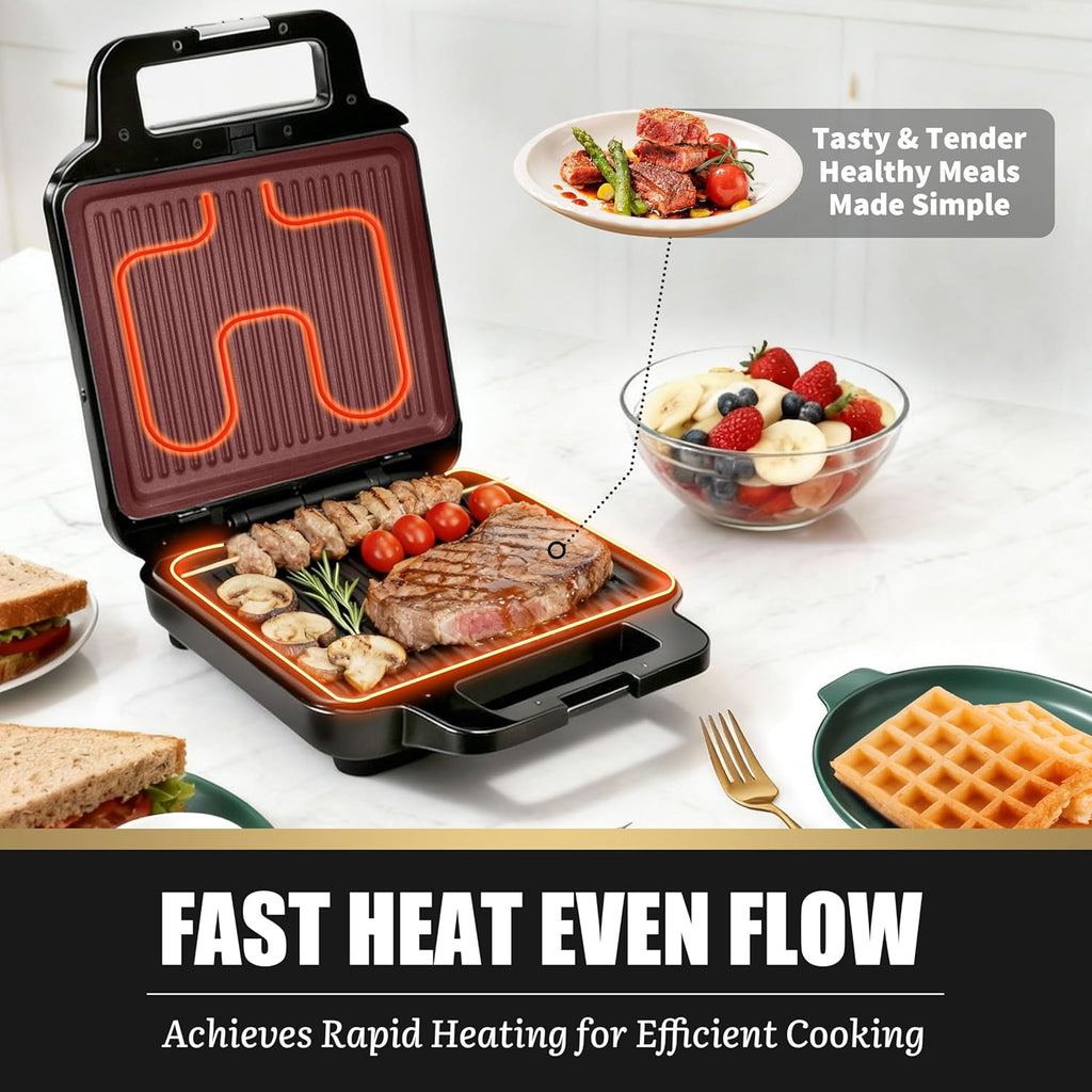 Waffle Maker with Removable Plates, Waflera Electrica